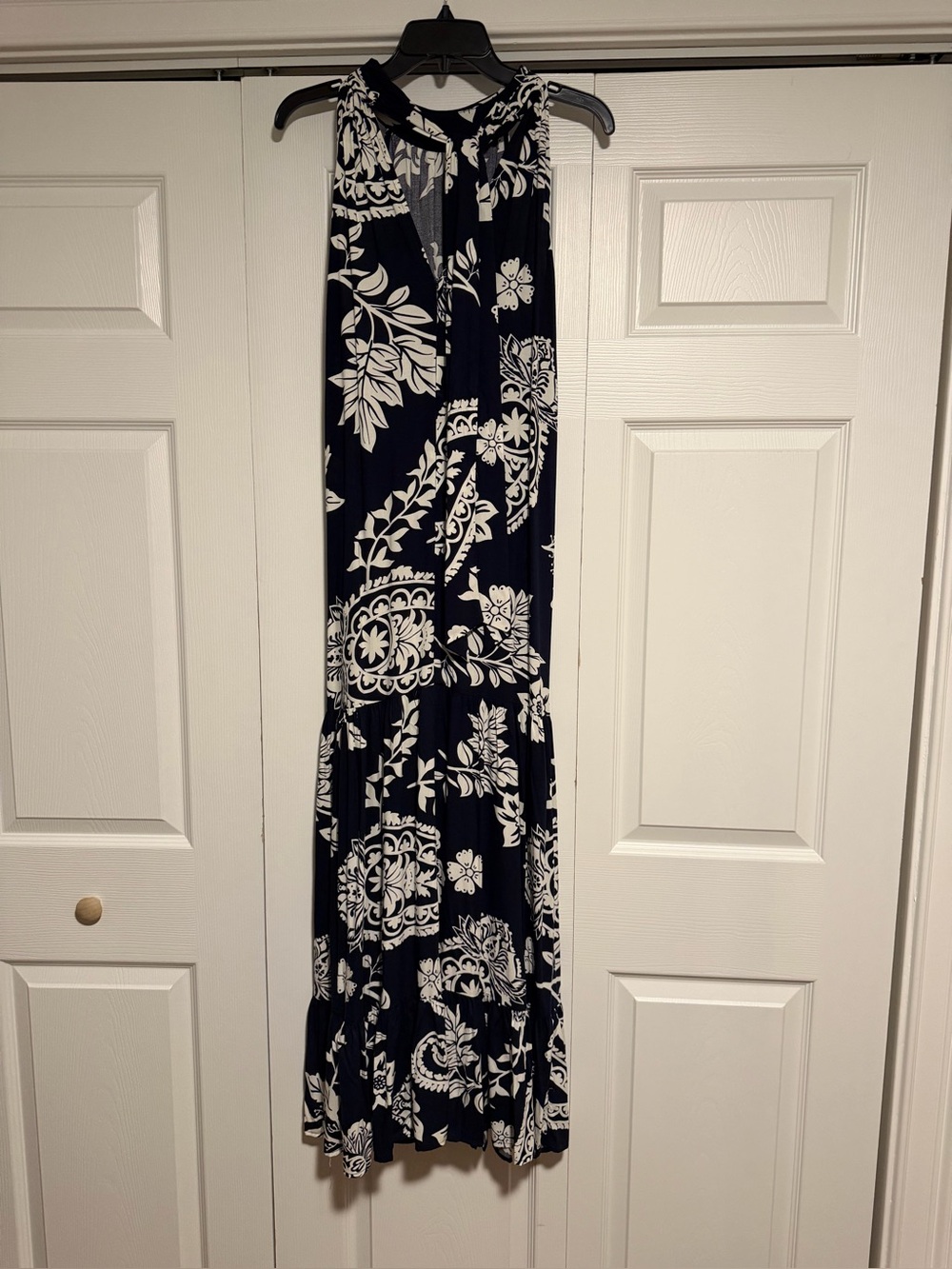 MSK Women's Blue and White Floral Dress - Size M - NWT